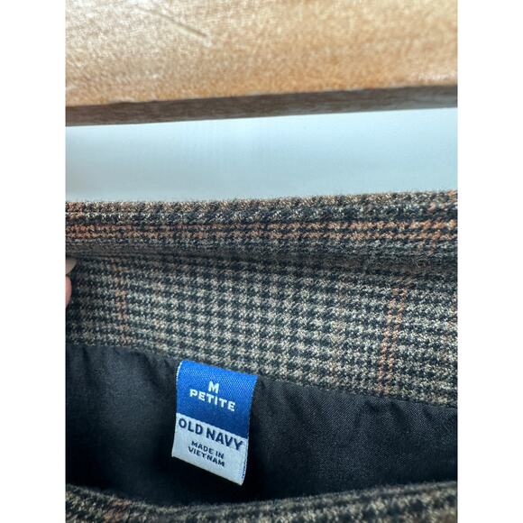 Old Navy Womens Plaid Mini Skirt Size MP NWT Brown Academia Preppy Old Money - Picture 4 of 9